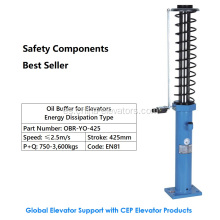Búfer de aceite de elevador de pasajeros de 2.5m/s